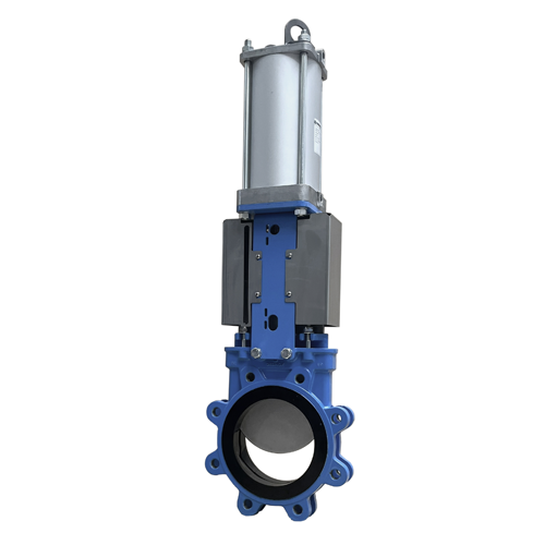 Vanne guillotine bidirectionelle type lug revêtue de polyuréthane conçue pour les applications industrielles